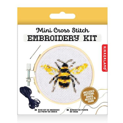 Mini Cross Stitch Bee Kit by Kikkerland