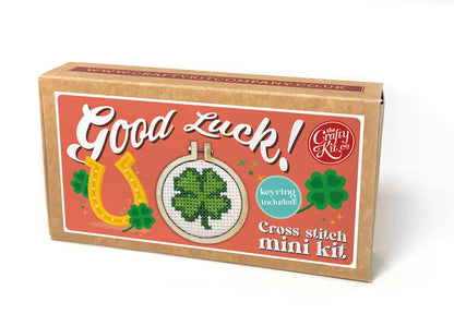 Mini Matchbox Cross Stitch Kit: Good Luck!