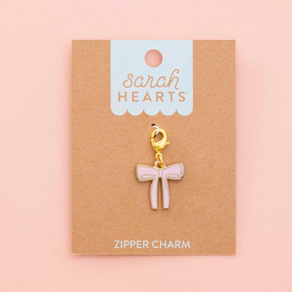 Pink Bow Removable Zipper Charm