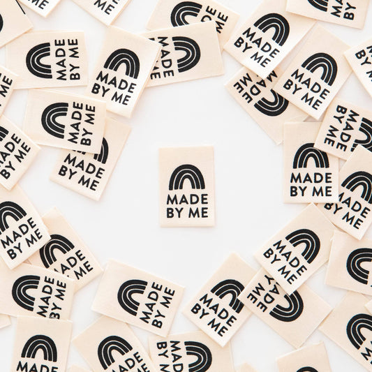 Organic Cotton Sewing Woven Clothing Label Tags: Made by Me