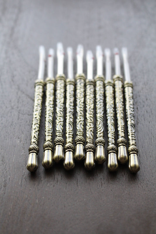 Metal Engraved Seam Rippers: Antique Gold