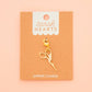 Sewing Machine Removable Zipper Charm: Gold Stork Embroidery Scissor