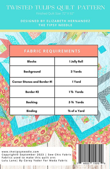 Twisted Tulip Quilt Pattern – The Tipsy Needle