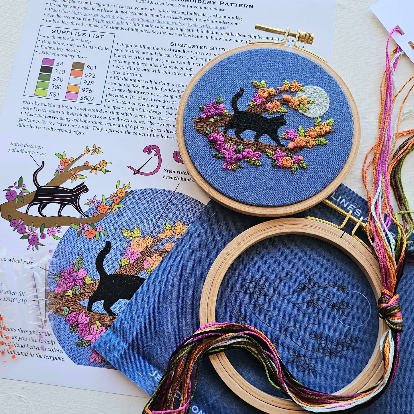 Catwalk Mini Embroidery Kit – 4" Hoop