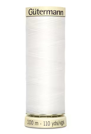 Gütermann Sew-All Polyester Thread – Nu White (100m / 110 yds)