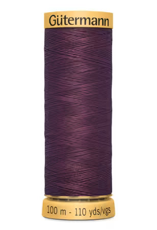 Gütermann Cotton 50 Thread – Solid Dark Mahogany | 100m