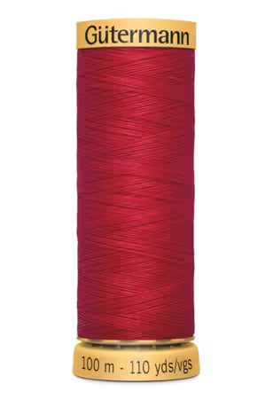 Gütermann Cotton 50 Thread – Solid Bright Red | 100m