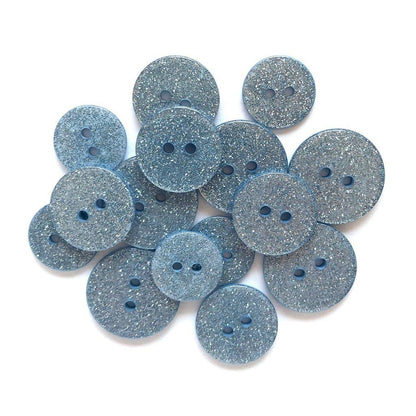 Blue Lagoon Glitter Buttons – Sparkling Blue Buttons for Crafts ✨💙