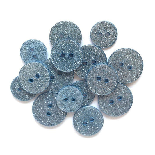 Blue Lagoon Glitter Buttons – Sparkling Blue Buttons for Crafts ✨💙