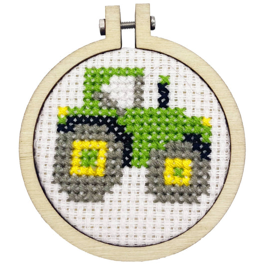 Mini Matchbox Cross Stitch Kit: Keep Calm and Plough On!