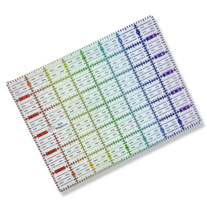 8” x 6” Quilting Ruler - Rainbow Gradient | Glitter