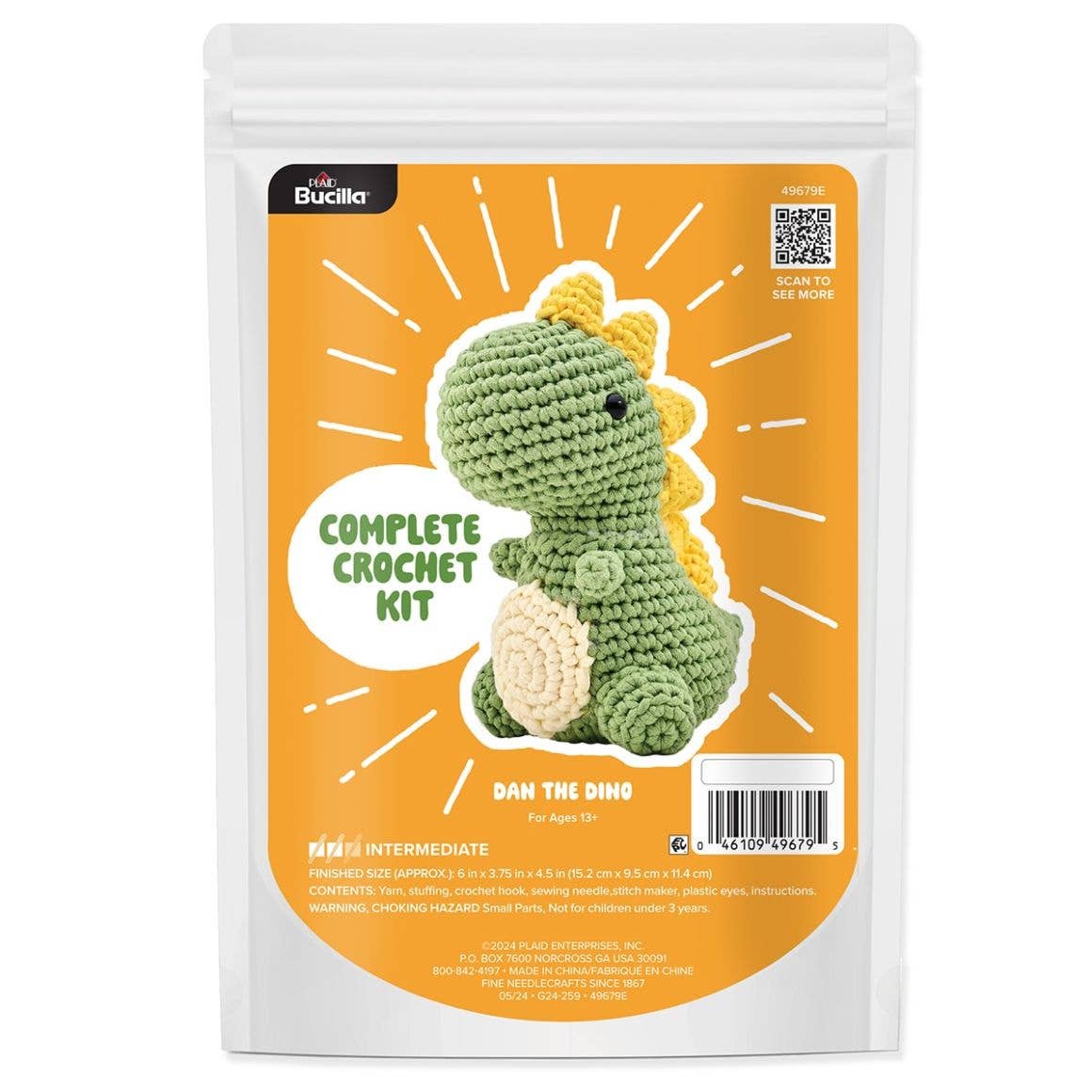 Bucilla Amigurumi Crochet Kit - Dan the Dino