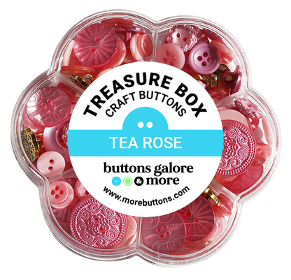 Tea Rose Treasure Box – Designer Buttons by Buttons Galore & More 🌹✨