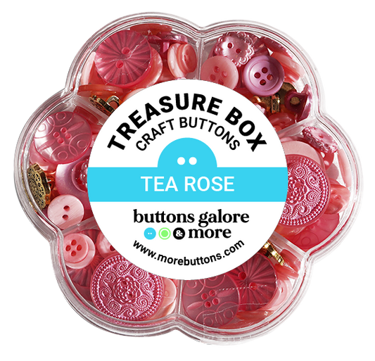 Tea Rose Treasure Box – Designer Buttons by Buttons Galore & More 🌹✨