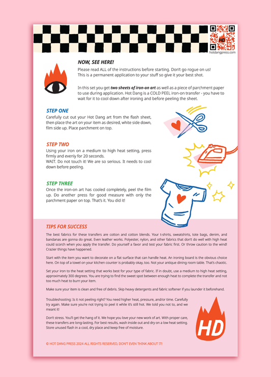 Iron-on Art: Stationery Addict Sheet Set