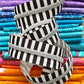 Wide Black Stripe Zipper Tape with Nickel Teeth