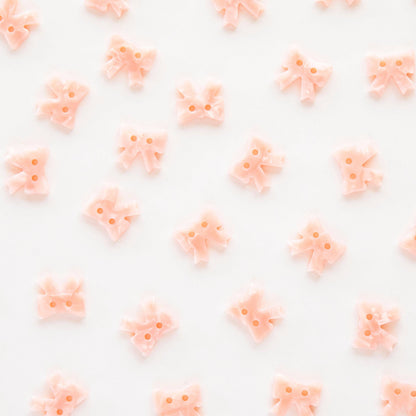 Small Pink Bow Buttons – Pack of 10