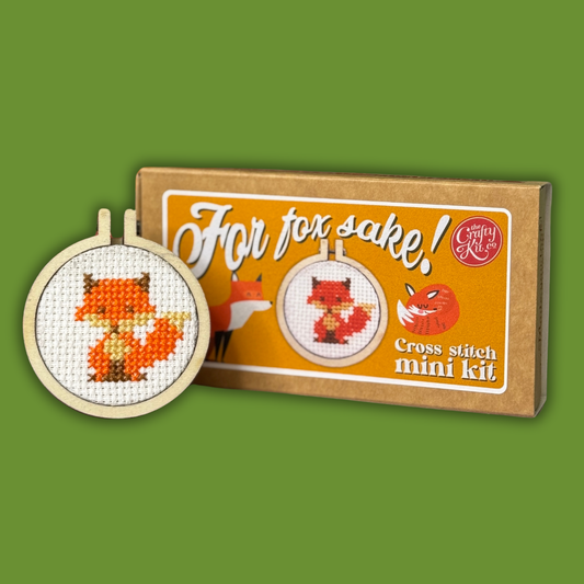Mini Matchbox Cross Stitch Kit: For Fox Sake!
