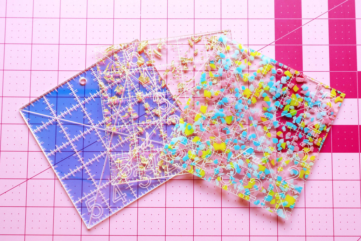 Charm square ruler: Iridescent