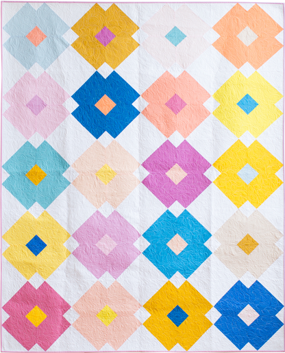 Flower Tile Quilt Pattern - Printed