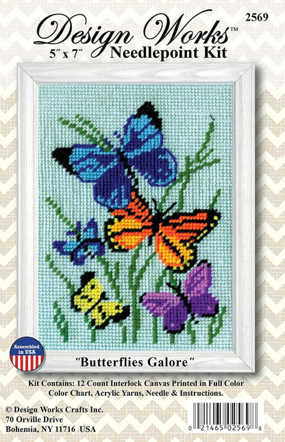 Butterflies Needlepoint Kit by Design Works Crafts
