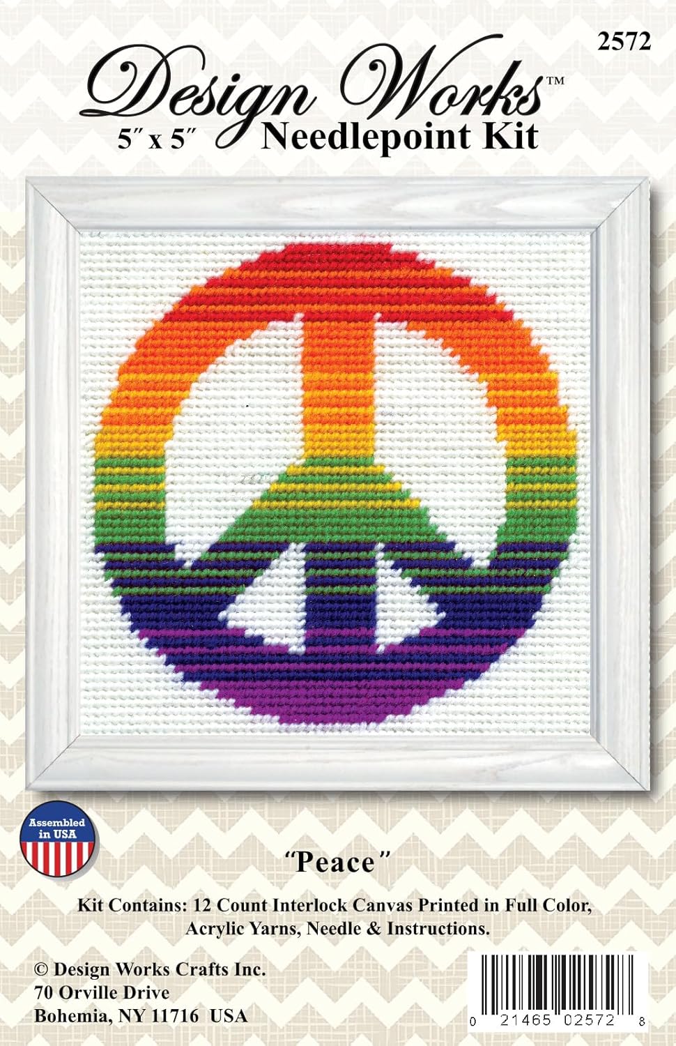 Peace Sign Needlepoint Kit by Design Works Crafts