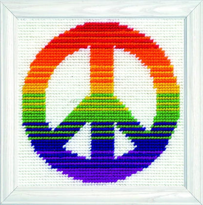 Peace Sign Needlepoint Kit by Design Works Crafts