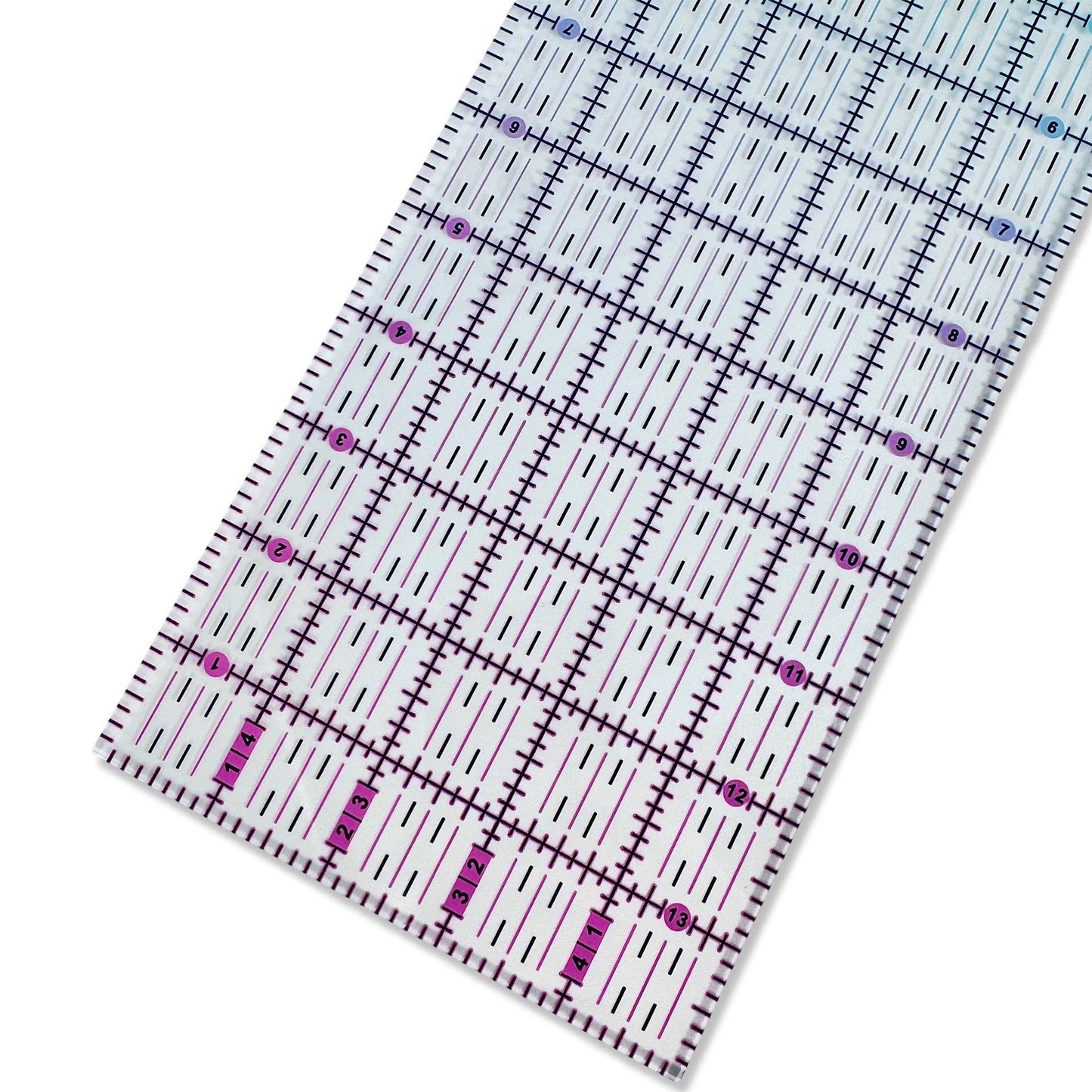 Pink to Teal Gradient | Clear - 14” x 5" Ruler