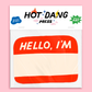 Iron-on Art: Hello I'm Blank Name Tag