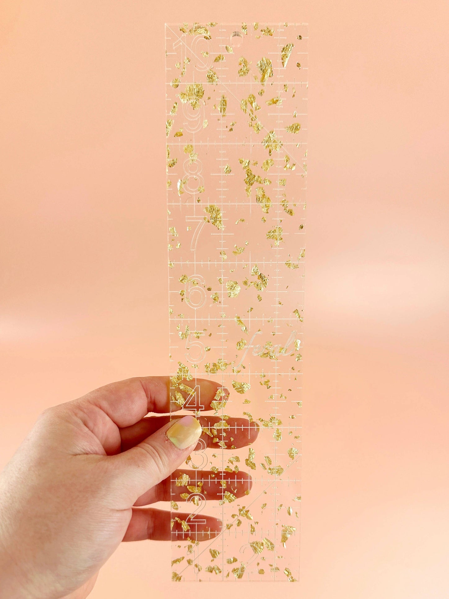2.5” x 10” Quilting Ruler – Golden