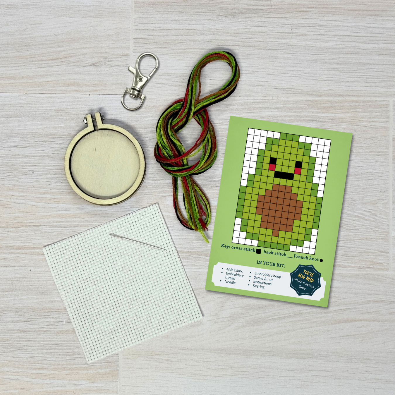'Avo Great Day!' Mini Matchbox Cross Stitch Kit