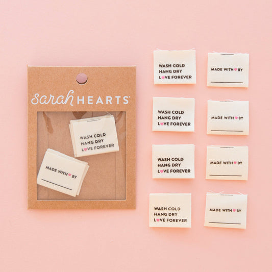 Handmade Sewing Labels: Wash Cold Hang Dry