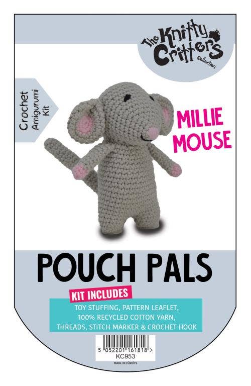 Knitty Critters - Pouch Pals - Millie Mouse