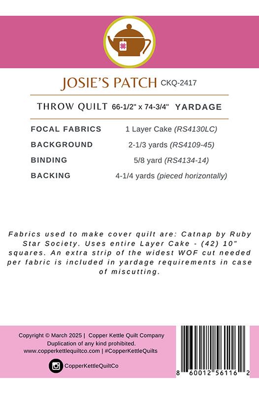 Josie’s Patch Quilt Pattern – Copper Kettle Quilt Company