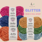 Jelly Chunky Glitter Yarn – Super Bulky Chenille with Sparkle ✨: 110-01 WHITE