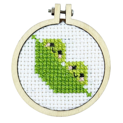 We're Like Two Peas in a Pod! Mini Matchbox Cross Stitch Kit