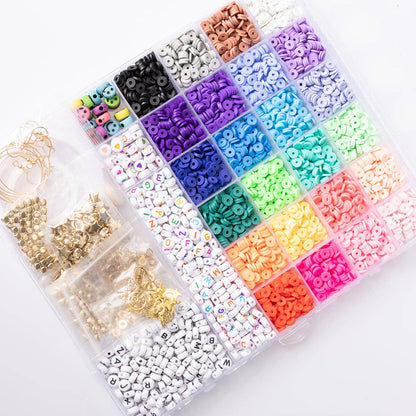 Mega Letter Bead & Heishi Jewelry Making Kit – 5000+ Beads, Charms, Findings & Stretch Cord