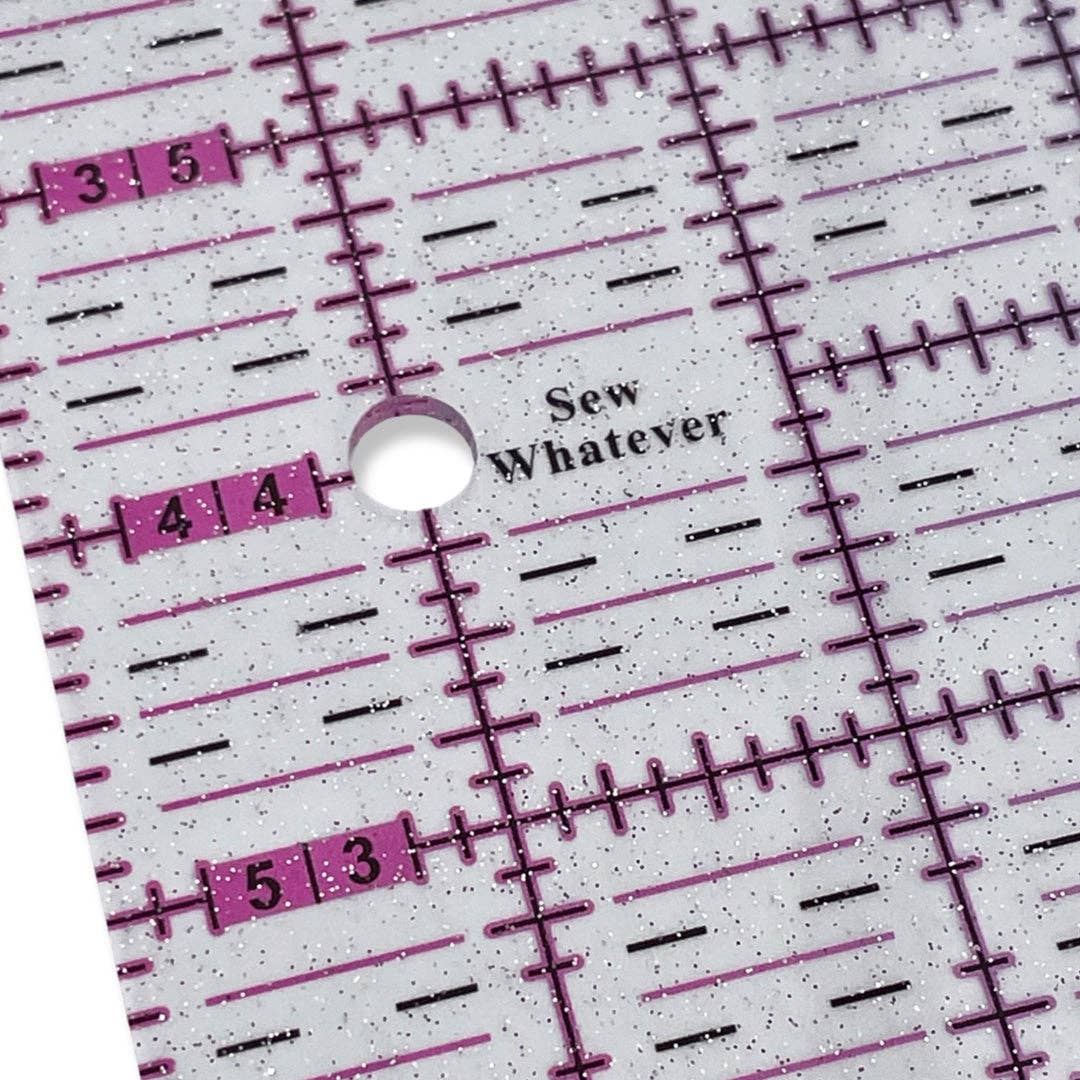 Pink to Teal Gradient | Glitter - 8.5” x 8” Ruler