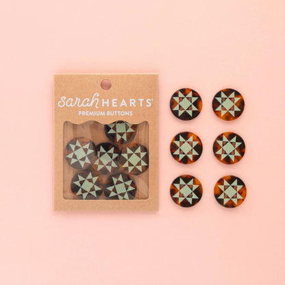 Large Quilt Star Buttons – Pack of 6