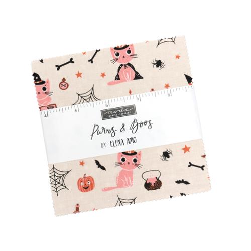 Purrs and Boos Charm Pack by Elena Amo for Moda Fabrics