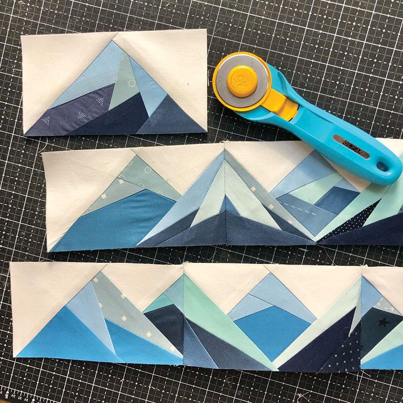 Scrappy Mountains Foundation Paper Piecing Pattern by Leila Gardunia Design
