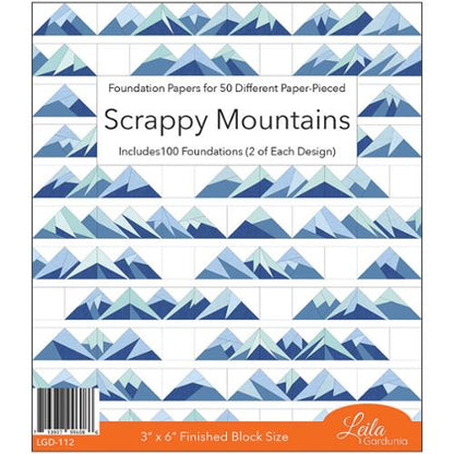 Scrappy Mountains Foundation Paper Piecing Pattern by Leila Gardunia Design