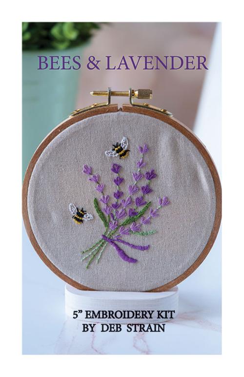 Bees & Lavender Embroidery Kit by Deb Strain Stitches