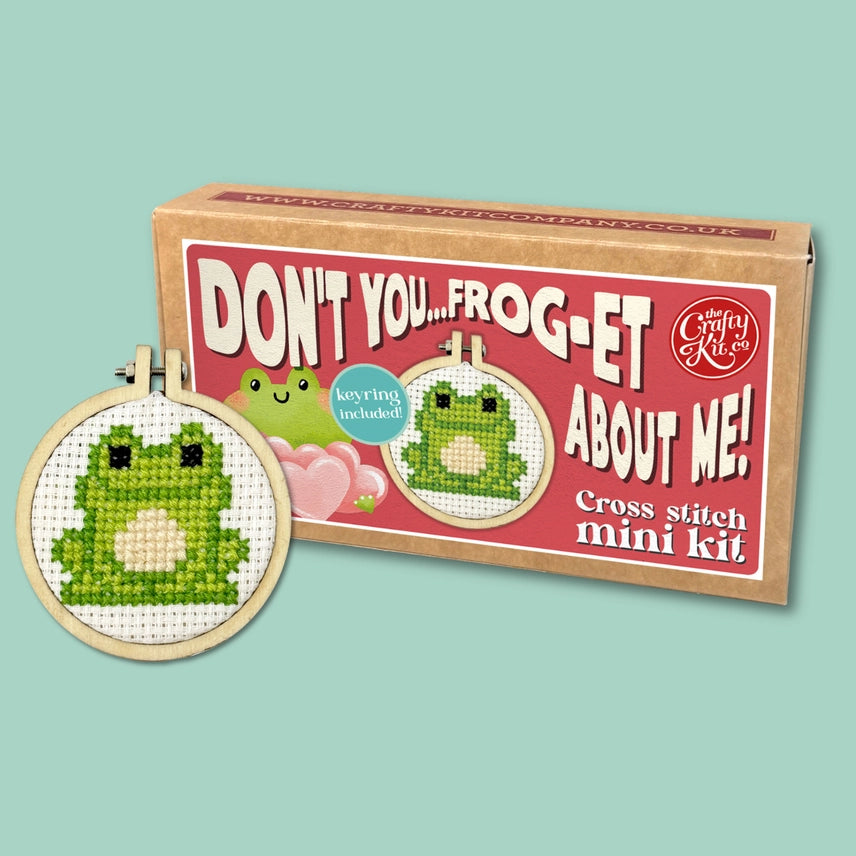 Don't You...Frog-Et About Me! Mini Matchbox Cross Stitch Kit