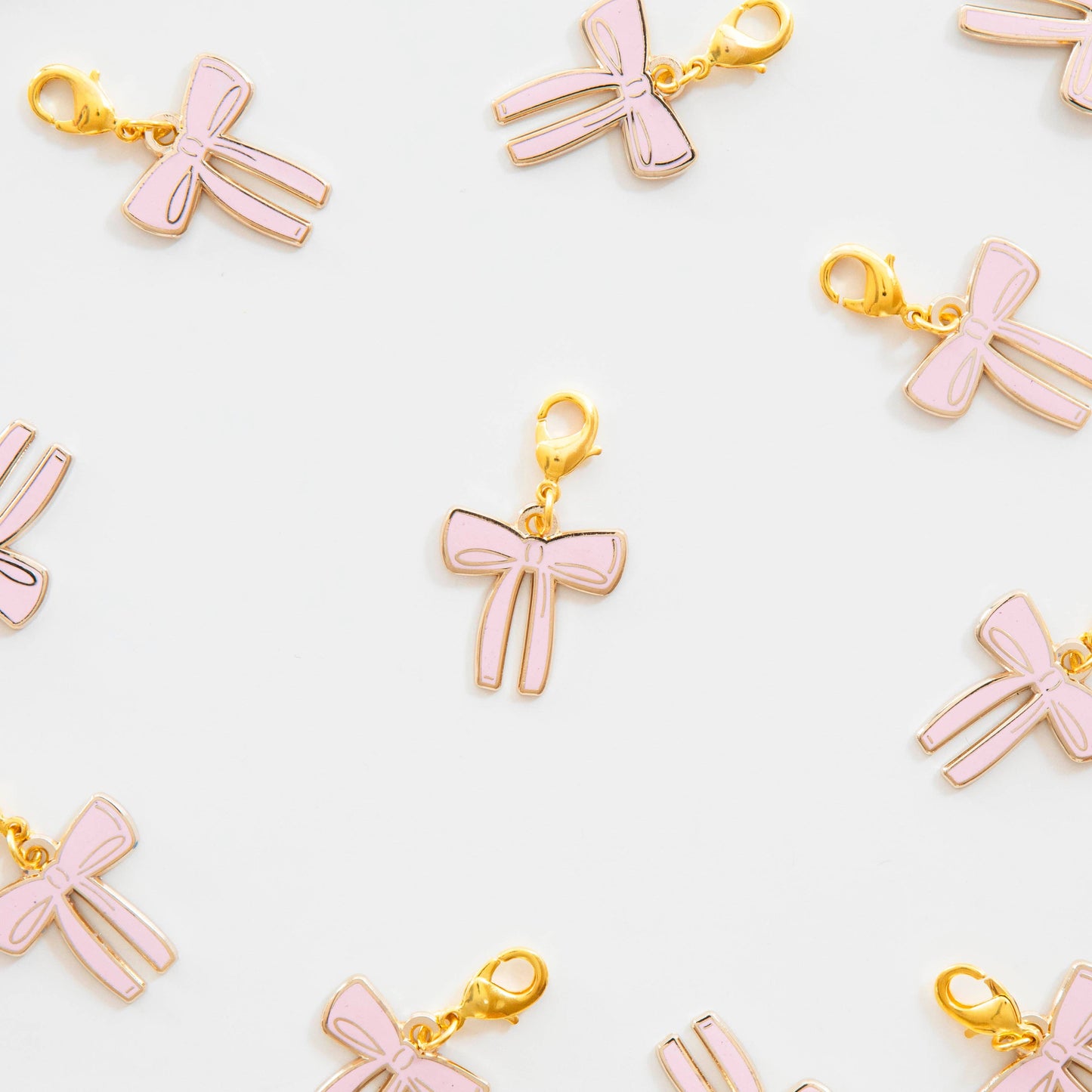 Pink Bow Removable Zipper Charm
