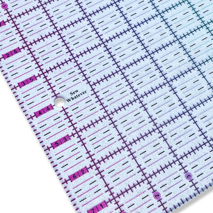 Pink to Teal Gradient | Glitter - 8.5” x 8” Ruler