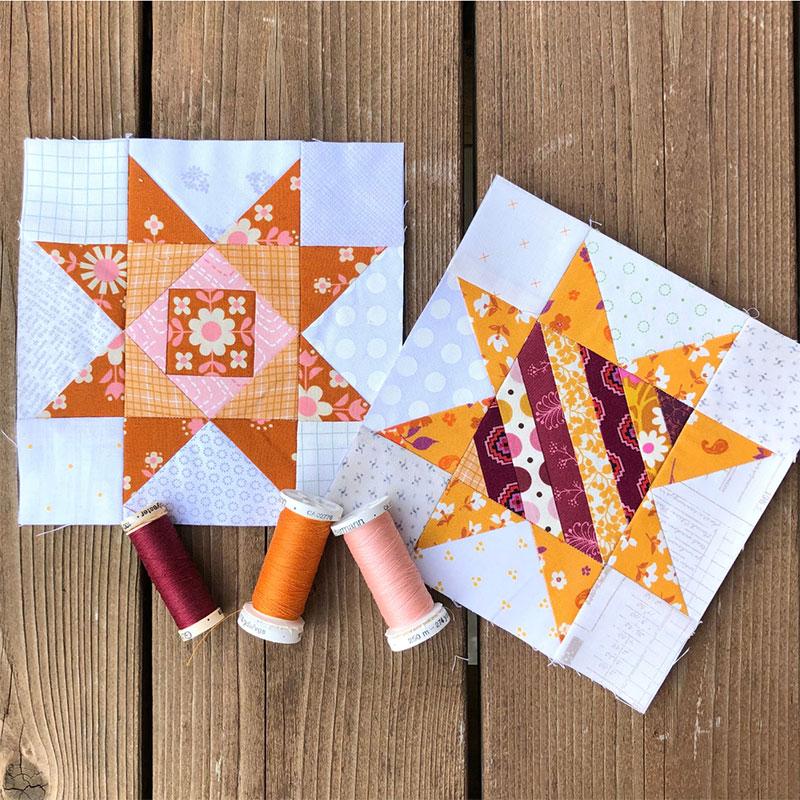 6" Scrappy Stars Foundation Paper Piecing Pattern by Leila Gardunia.