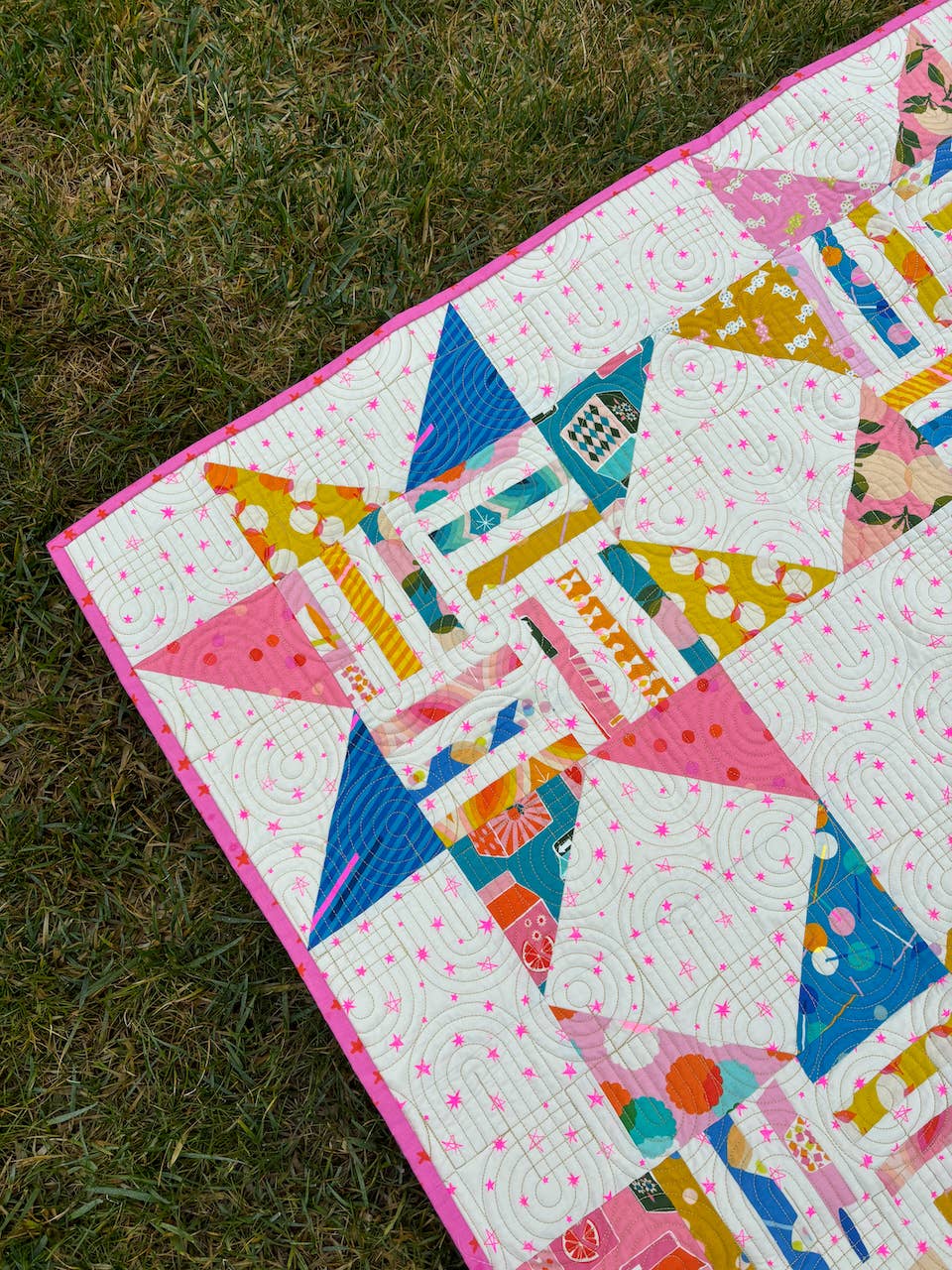 Joyful Sawtooth Stars Quilt Pattern - Printed