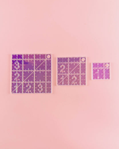 Mini Squares Set – Iridescent Quilting Rulers