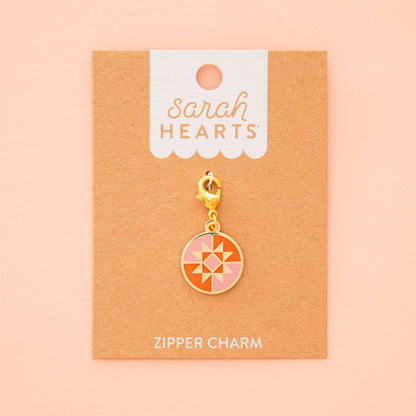 Sewing Machine Removable Zipper Charm: Round Quilt Star